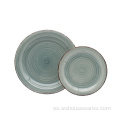 Conjuntos de placas de cerámica de vajilla pintados a mano populares al por mayor